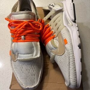 Off-White Athletic Shoes in Cream and Orange